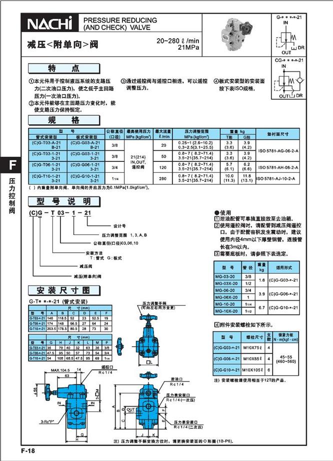 OG系列减压阀